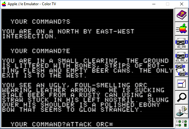 Screenshot of the AppleWin emulator
