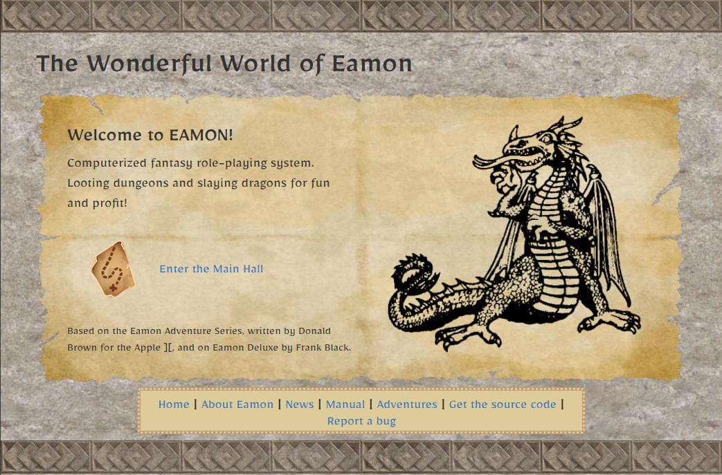 Screenshot of Eamon Remastered